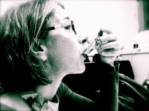 Ein Abendessen in schöner Atmosphäre begann mit einer Auster