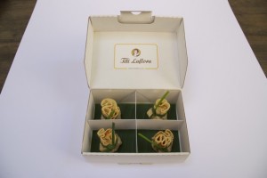 Glückbeutelchen gefüllt mit Forellenkaviar