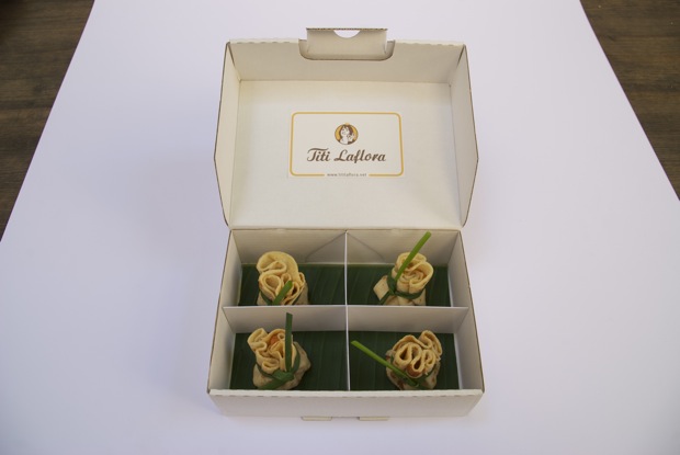 Glückbeutelchen gefüllt mit Forellenkaviar